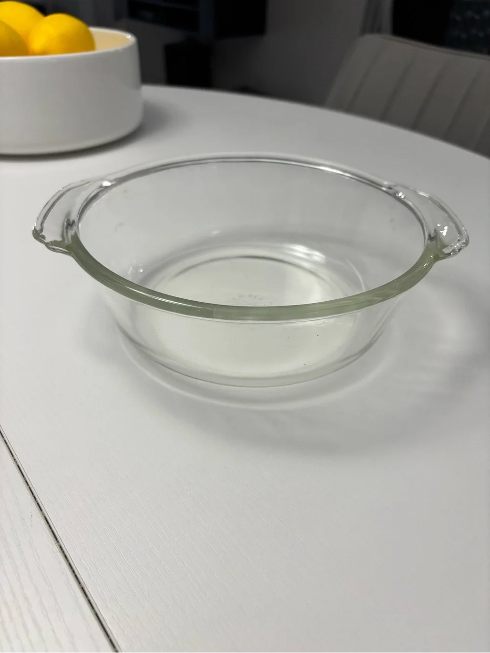 Vintage Fire-King Clear Glass 1.5 QT Round Casserole Dish (No Lid)
